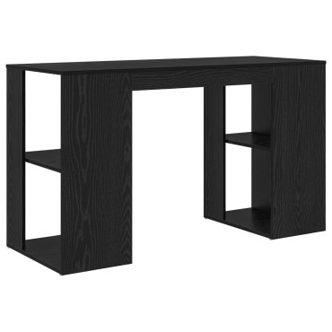 vidaXL Γραφείο Μαύρη Οξυά Επεξεργασμένο Ξύλο 130x50.5x75 εκ 1 τεμ.