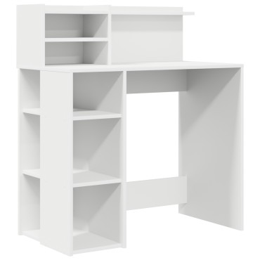 vidaXL Γραφείο Λευκό Επεξεργασμένο Ξύλο 90x48x101,5cm 1 τεμ.