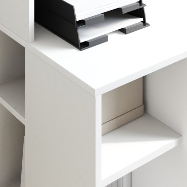 vidaXL Γραφείο Λευκό Επεξεργασμένο Ξύλο 90x48x101,5cm 1 τεμ.