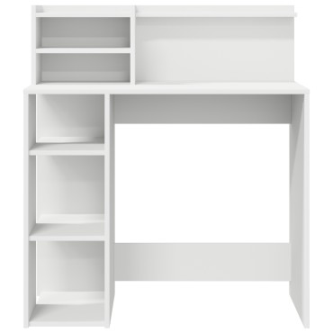 vidaXL Γραφείο Λευκό Επεξεργασμένο Ξύλο 90x48x101,5cm 1 τεμ.