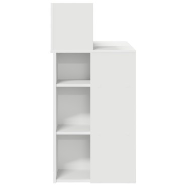 vidaXL Γραφείο Λευκό Επεξεργασμένο Ξύλο 90x48x101,5cm 1 τεμ.