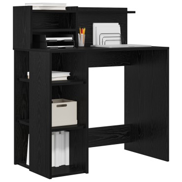 vidaXL Γραφείο Μαύρης Δρυός 90x48x101.5cm Επεξεργασμένο Ξύλο 1 τεμ.