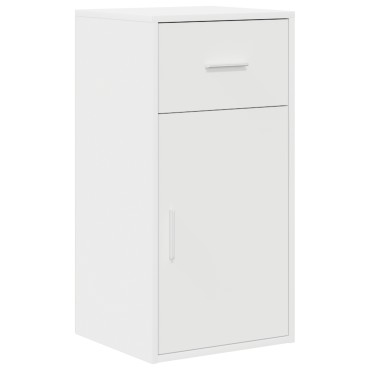 vidaXL Λευκή Ντουλάπα Αποθήκευσης Λευκό MDF Συμπαγής Αποθήκευση
