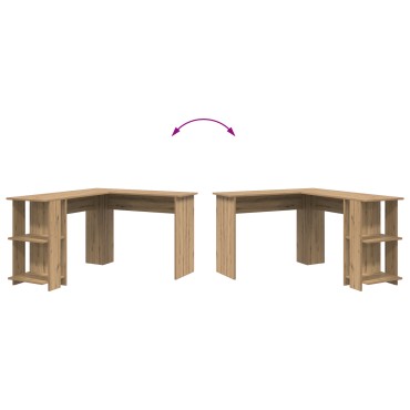 vidaXL Γωνιακό γραφείο Artisan Oak Επεξεργασμένο Ξύλο 140x113,5x75cm 1 τεμ.