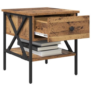 vidaXL Κομοδίνα 2 τεμ. Γέρικο Ξύλο 40x42x45cm Κατασκευασμένο Ξύλο