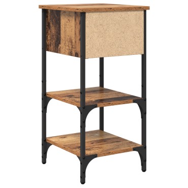 vidaXL κομοδίνο Παλιό Ξύλο 34x36x70cm Επεξεργασμένο Ξύλο 1 τεμ.
