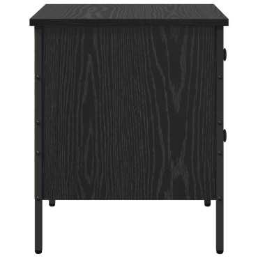 vidaXL Κομοδίνο Μαύρου Ξύλου 40x42x50cm Επεξεργασμένο Ξύλο 1 τεμ.