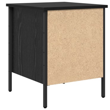 vidaXL Κομοδίνο Μαύρου Ξύλου 40x42x50cm Επεξεργασμένο Ξύλο 1 τεμ.