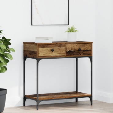 vidaXL Τραπέζι κονσόλας Παλαιό ξύλο 75x34,5x75 εκ 1 τεμ.