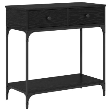 vidaXL Τραπέζι Κονσόλας Μαύρη Δρύς 75x34.5x75cm Επεξεργασμένο Ξύλο 1 τεμ.