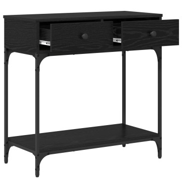 vidaXL Τραπέζι Κονσόλας Μαύρη Δρύς 75x34.5x75cm Επεξεργασμένο Ξύλο 1 τεμ.