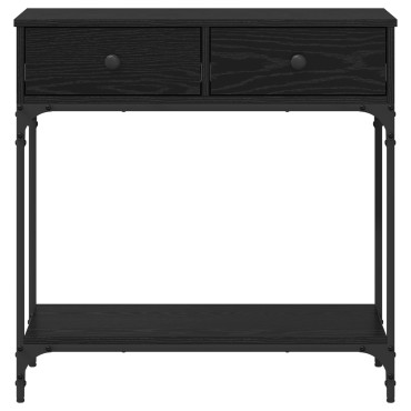 vidaXL Τραπέζι Κονσόλας Μαύρη Δρύς 75x34.5x75cm Επεξεργασμένο Ξύλο 1 τεμ.