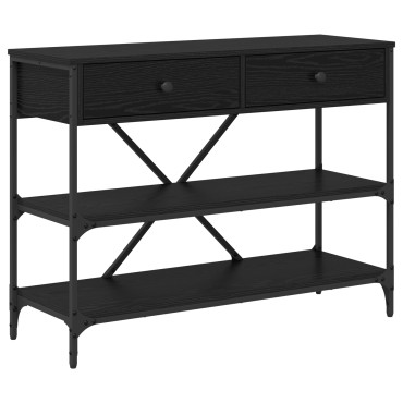 vidaXL Τραπέζι Κονσόλας Μαύρου Δρυού 100x34.5x75cm Επεξεργασμένο Ξύλο 1 τεμ.