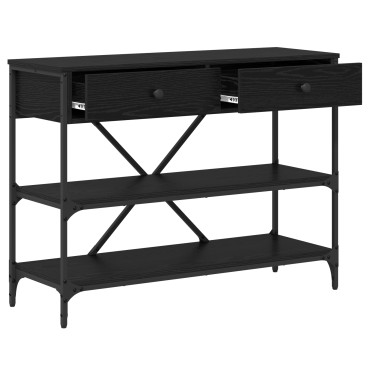 vidaXL Τραπέζι Κονσόλας Μαύρου Δρυού 100x34.5x75cm Επεξεργασμένο Ξύλο 1 τεμ.