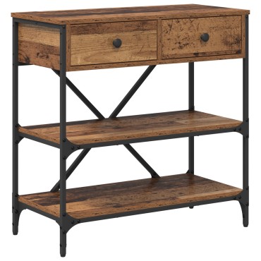 vidaXL Τραπέζι Κονσόλας Παλαιωμένο Ξύλο 75x34.5x75cm Επεξεργασμένο Ξύλο 1 τεμ.
