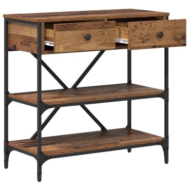 vidaXL Τραπέζι Κονσόλας Παλαιωμένο Ξύλο 75x34.5x75cm Επεξεργασμένο Ξύλο 1 τεμ.