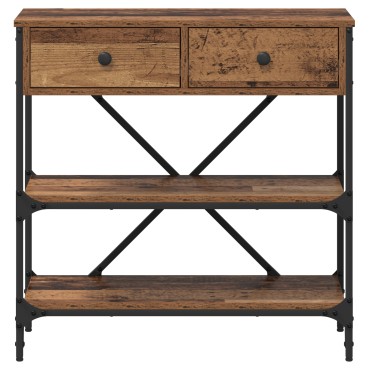 vidaXL Τραπέζι Κονσόλας Παλαιωμένο Ξύλο 75x34.5x75cm Επεξεργασμένο Ξύλο 1 τεμ.