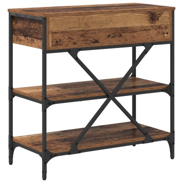 vidaXL Τραπέζι Κονσόλας Παλαιωμένο Ξύλο 75x34.5x75cm Επεξεργασμένο Ξύλο 1 τεμ.