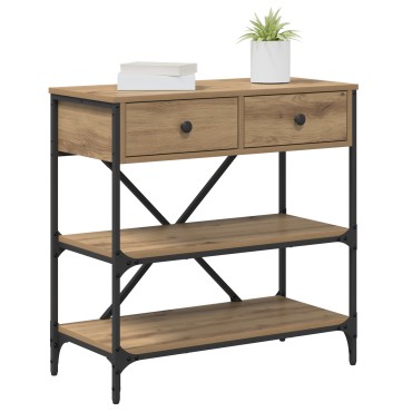 vidaXL Τραπέζι κονσόλας Καφέ 75x34,5x75cm ξύλο 1 τεμ.