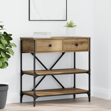 vidaXL Τραπέζι κονσόλας Καφέ 75x34,5x75cm ξύλο 1 τεμ.