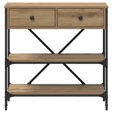 vidaXL Τραπέζι κονσόλας Καφέ 75x34,5x75cm ξύλο 1 τεμ.