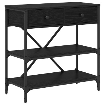 vidaXL Τραπέζι Κονσόλας Μαύρη Δρυός 75x34.5x75cm Κατασκευασμένο από Ξύλο 1 τεμ.