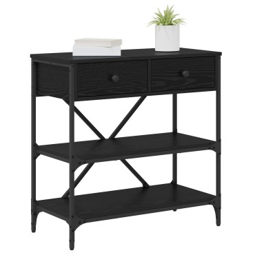 vidaXL Τραπέζι Κονσόλας Μαύρη Δρυός 75x34.5x75cm Κατασκευασμένο από Ξύλο 1 τεμ.