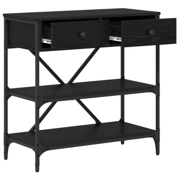 vidaXL Τραπέζι Κονσόλας Μαύρη Δρυός 75x34.5x75cm Κατασκευασμένο από Ξύλο 1 τεμ.