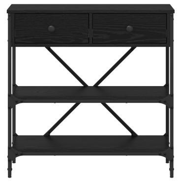 vidaXL Τραπέζι Κονσόλας Μαύρη Δρυός 75x34.5x75cm Κατασκευασμένο από Ξύλο 1 τεμ.