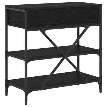 vidaXL Τραπέζι Κονσόλας Μαύρη Δρυός 75x34.5x75cm Κατασκευασμένο από Ξύλο 1 τεμ.