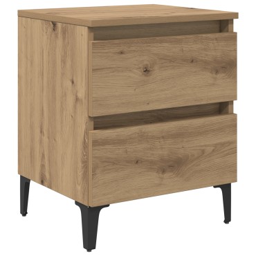 vidaXL Κομοδίνο Καλλιτεχνικό Δρυς 40x35x50cm Επεξεργασμένο Ξύλο 1 τεμ.