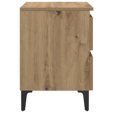 vidaXL Κομοδίνο Καλλιτεχνικό Δρυς 40x35x50cm Επεξεργασμένο Ξύλο 1 τεμ.