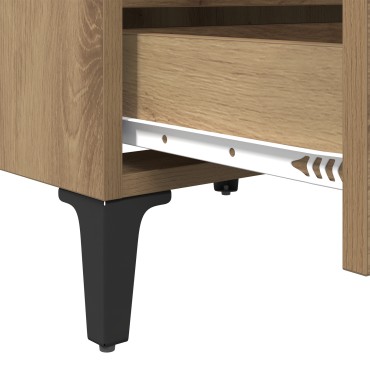 vidaXL Κομοδίνο Καλλιτεχνικό Δρυς 40x35x50cm Επεξεργασμένο Ξύλο 1 τεμ.