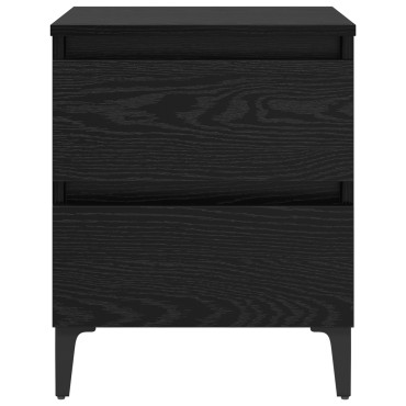 vidaXL Κομοδίνο Μαύρης Βελανιδιάς 40x35x50cm Ξύλου 1 τεμ.