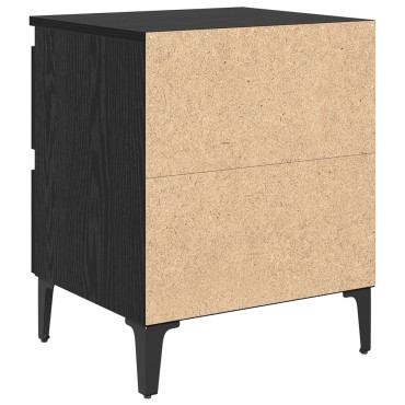 vidaXL Κομοδίνο Μαύρης Βελανιδιάς 40x35x50cm Ξύλου 1 τεμ.