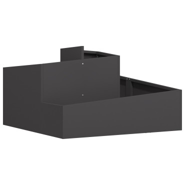 vidaXL Γλάστρα Μαύρη 80x80x50 εκ. Ψυχρό-κυλιόμενο Χάλυβα