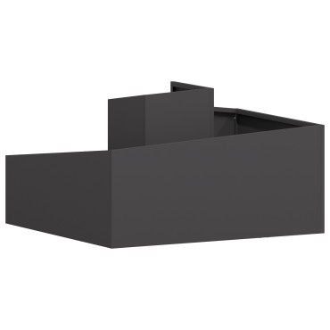 vidaXL Γλάστρα Μαύρη 80x80x50 εκ. Ψυχρό-κυλιόμενο Χάλυβα