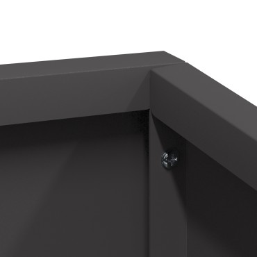 vidaXL Γλάστρα Μαύρη 80x80x50 εκ. Ψυχρό-κυλιόμενο Χάλυβα