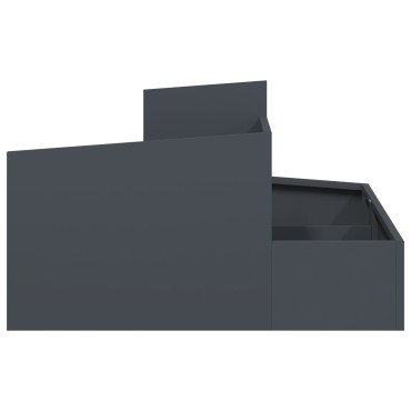 vidaXL Γλάστρα Ανθρακί 80x80x50 cm Κρύο Σιδηροσύρμα