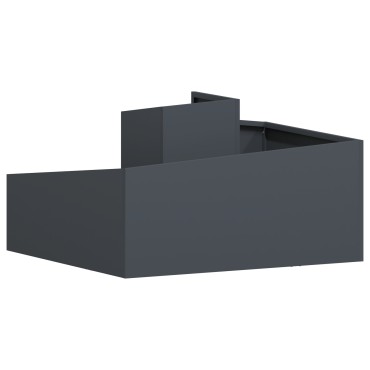 vidaXL Γλάστρα Ανθρακί 80x80x50 cm Κρύο Σιδηροσύρμα