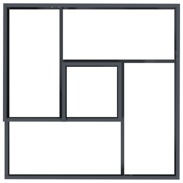 vidaXL Γλάστρα Ανθρακί 80x80x50 cm Κρύο Σιδηροσύρμα