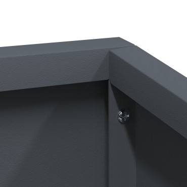 vidaXL Γλάστρα Ανθρακί 80x80x50 cm Κρύο Σιδηροσύρμα