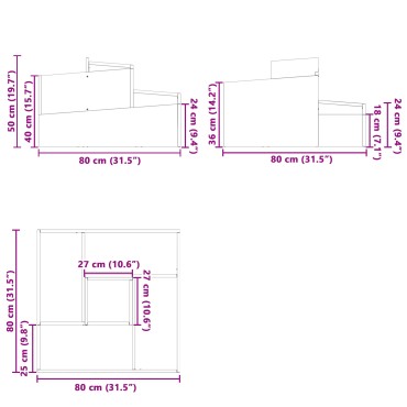 vidaXL Γλάστρα 80x80x50 cm Ανοξείδωτο Ατσάλι