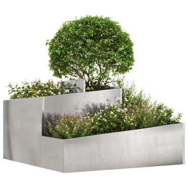 vidaXL Γλάστρα 80x80x50 cm Ανοξείδωτο Ατσάλι