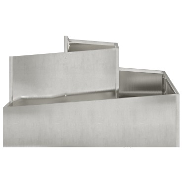 vidaXL Γλάστρα 80x80x50 cm Ανοξείδωτο Ατσάλι