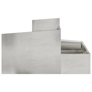 vidaXL Γλάστρα 80x80x50 cm Ανοξείδωτο Ατσάλι