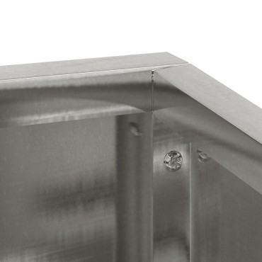 vidaXL Γλάστρα 80x80x50 cm Ανοξείδωτο Ατσάλι