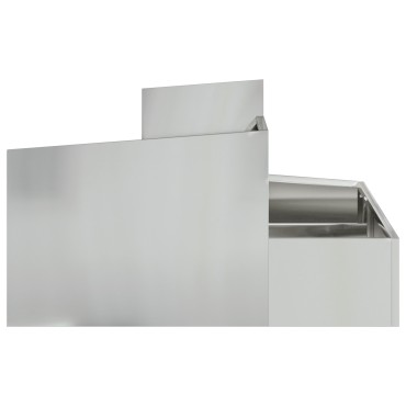 vidaXL Γλάστρα 80x80x50 εκ Γαλβανισμένο Ατσάλι