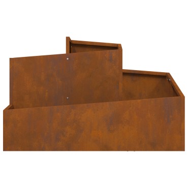 vidaXL Γλάστρα 80x80x50 εκ. Weathering Steel