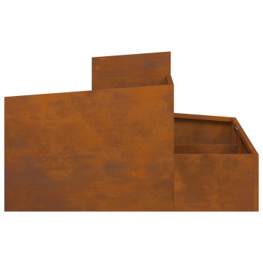vidaXL Γλάστρα 80x80x50 εκ. Weathering Steel